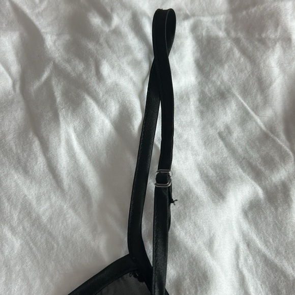 Y2K Black Floral Rose Lingerie Mini Slip Dress Women’s Size Medium - Picture 17 of 17